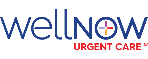 Well Now Urgent Care Logo, blue and red words